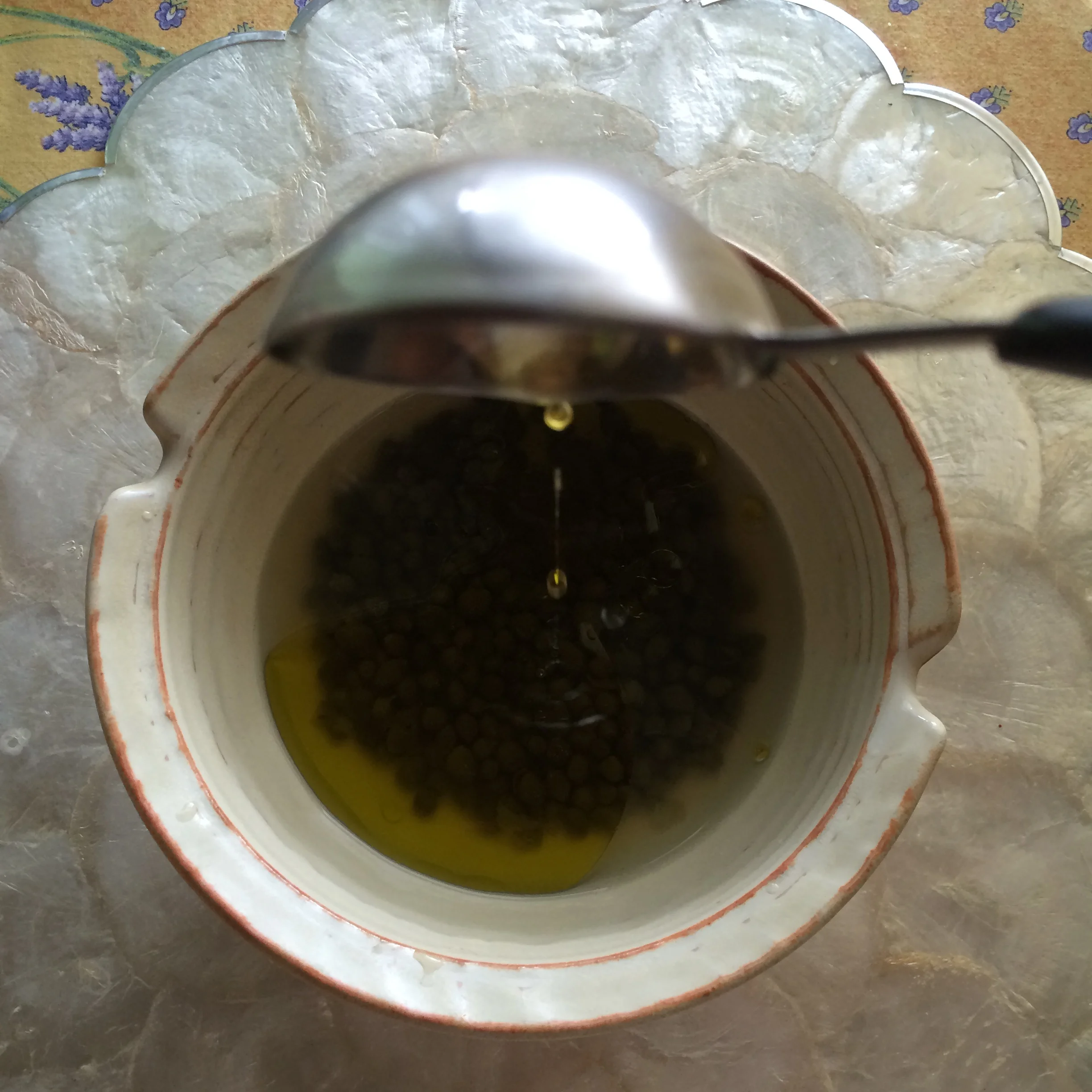    a tablespoon of olive oil…   