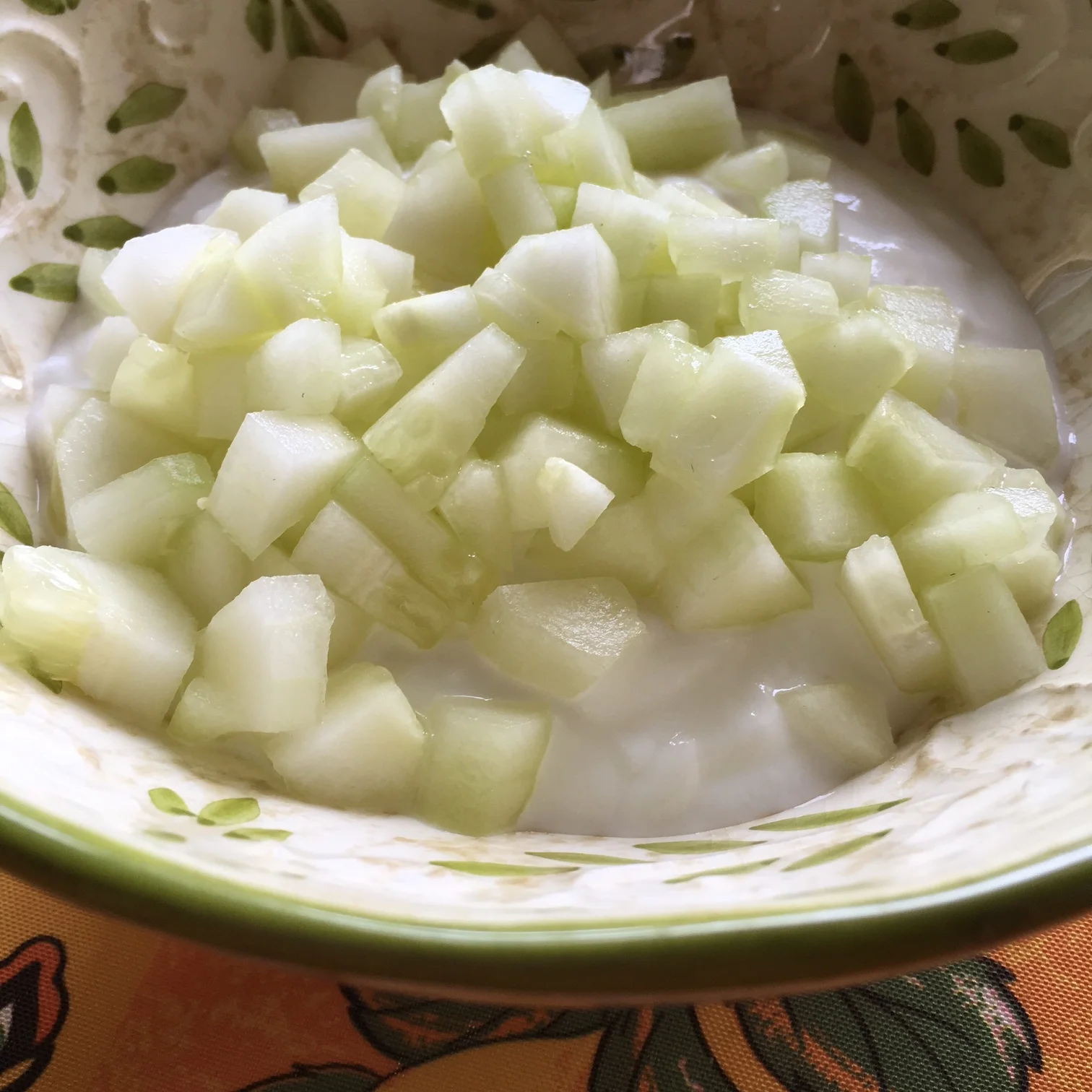    yogurt and cucumber...   