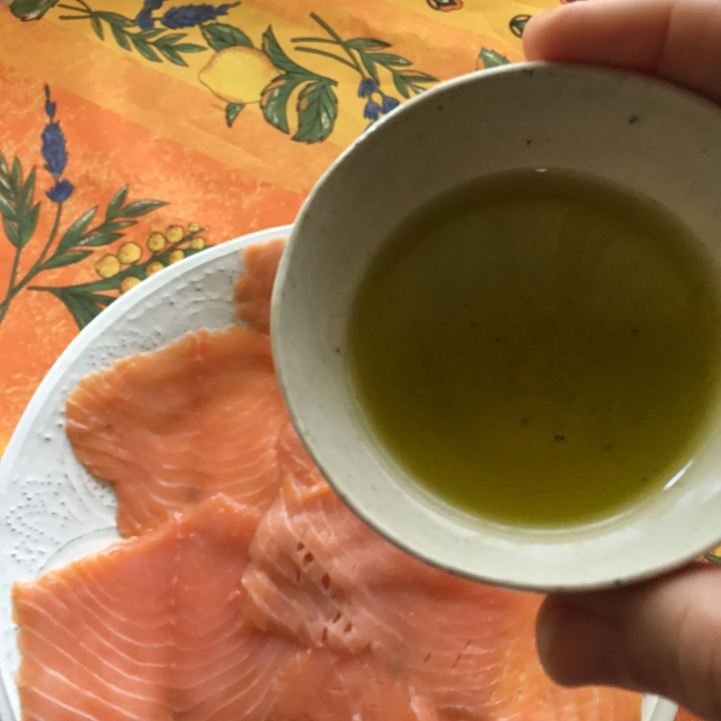    a splash of olive oil...   