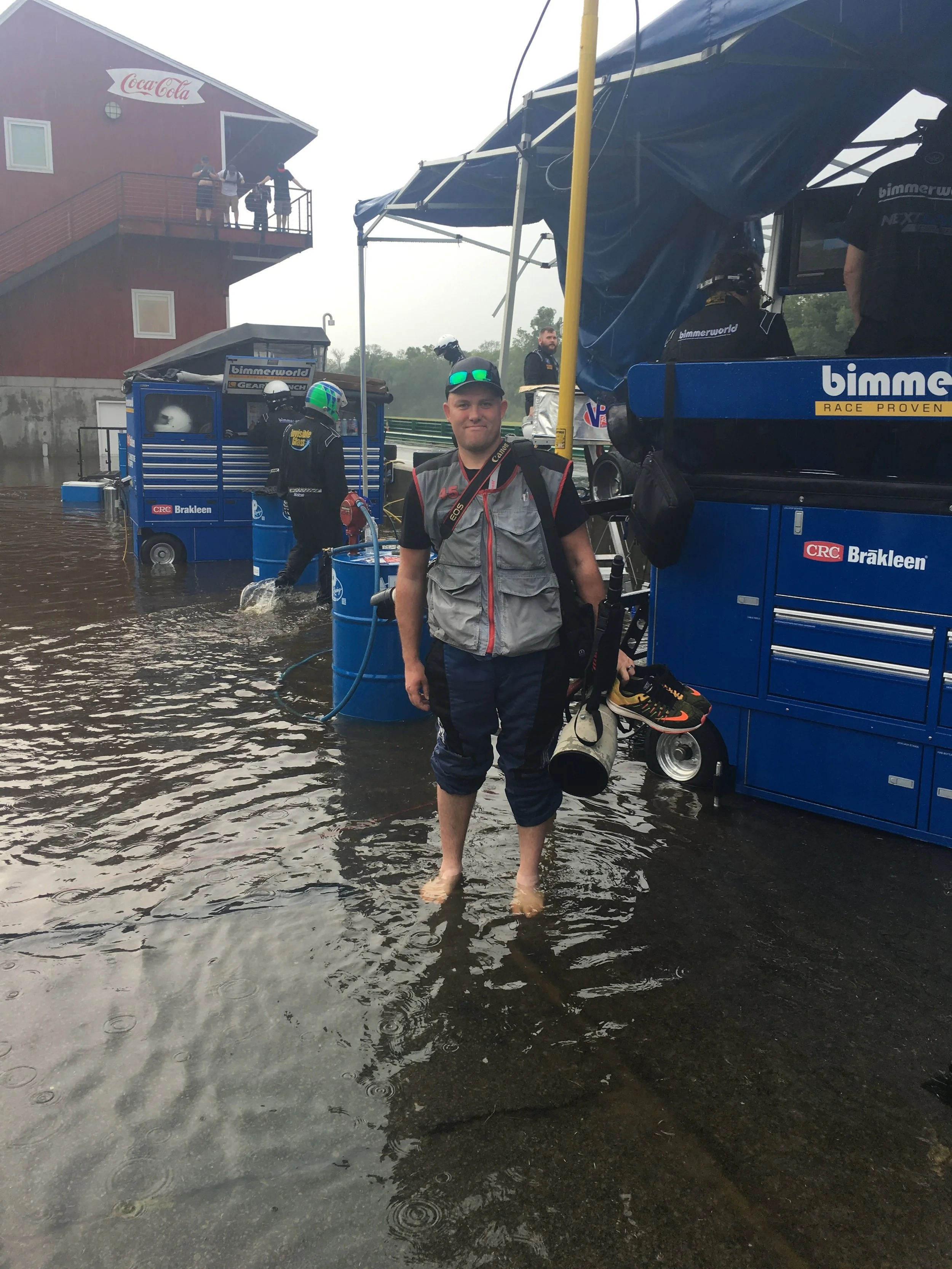 100% Humidity Floods Pit Lane