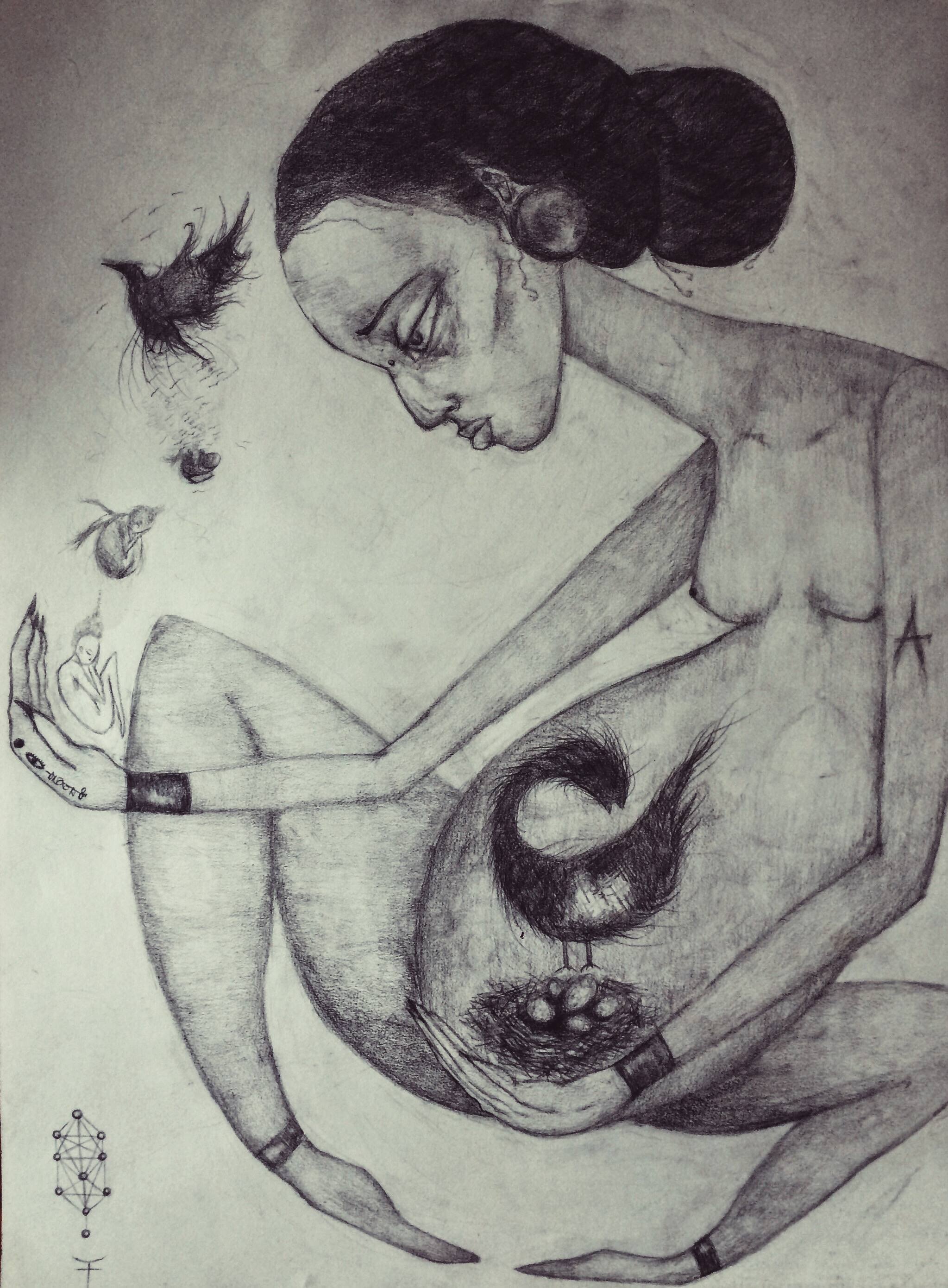 Sankofa's Magick. 22" x 30". 2016. SOLD.