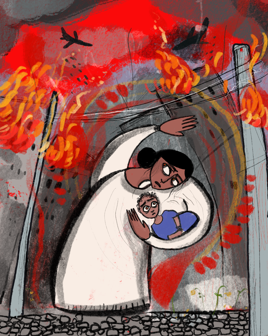 “My son who was staring at me without any eye movement, with panic and fear.”.PNG