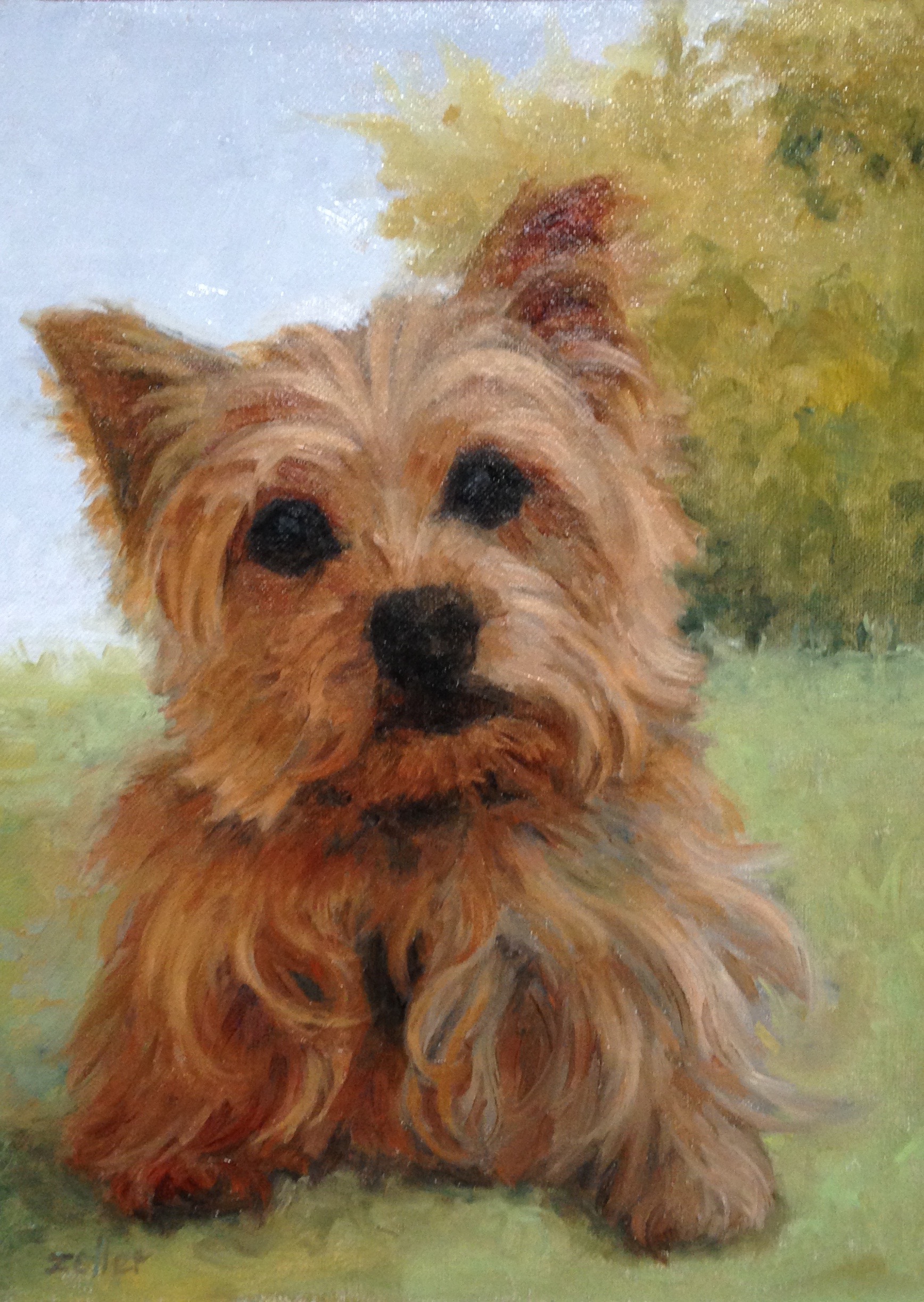 Raisin, 8" X 6," oil on panel