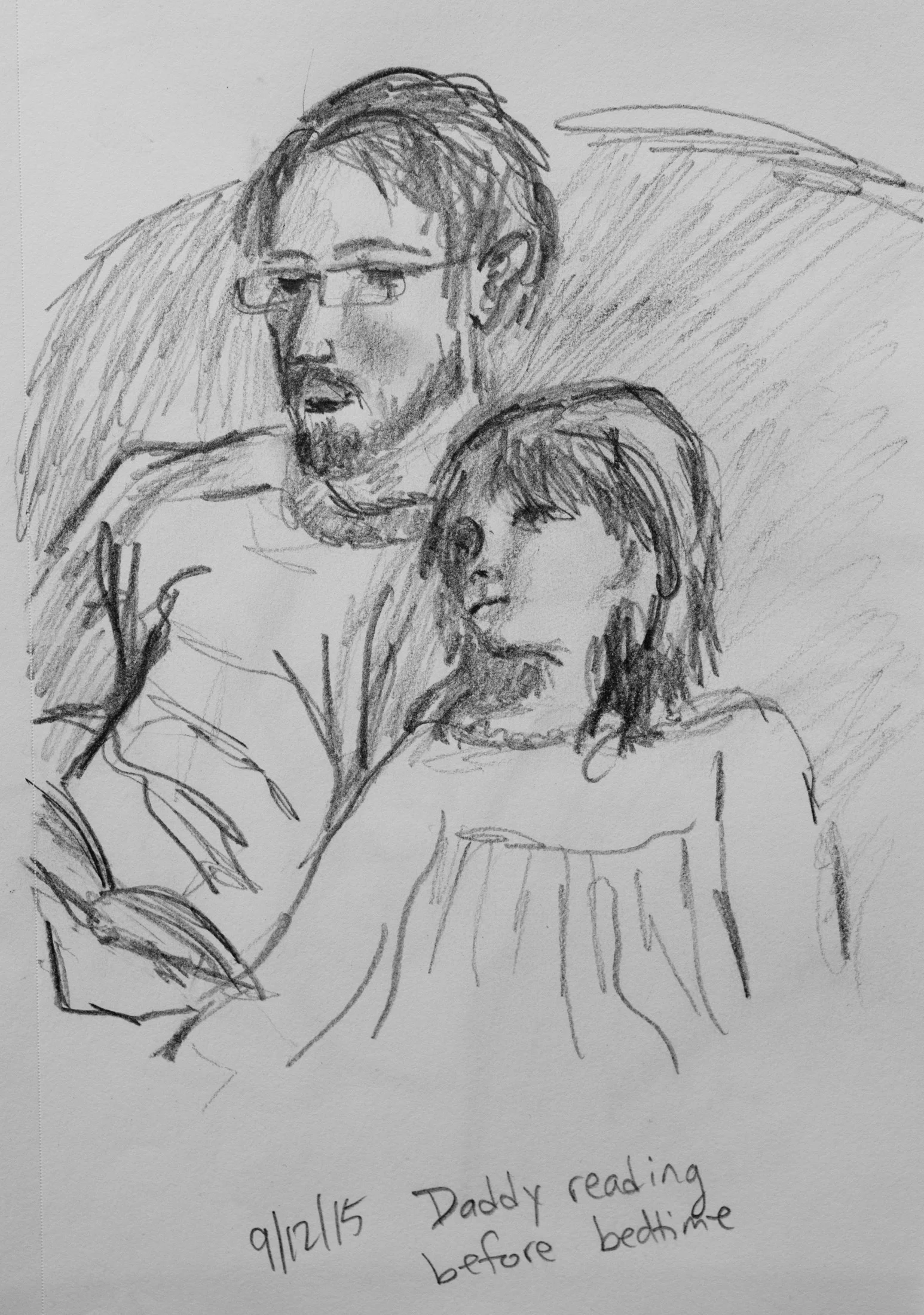 Disclaimer: I know I'm being "mother-biased," because I happen to be a mother. Sorry about that! This sketch is my shout-out to all those great DADS out there, doing such a great job, and struggling with the same things. Keep up the good work, dads!