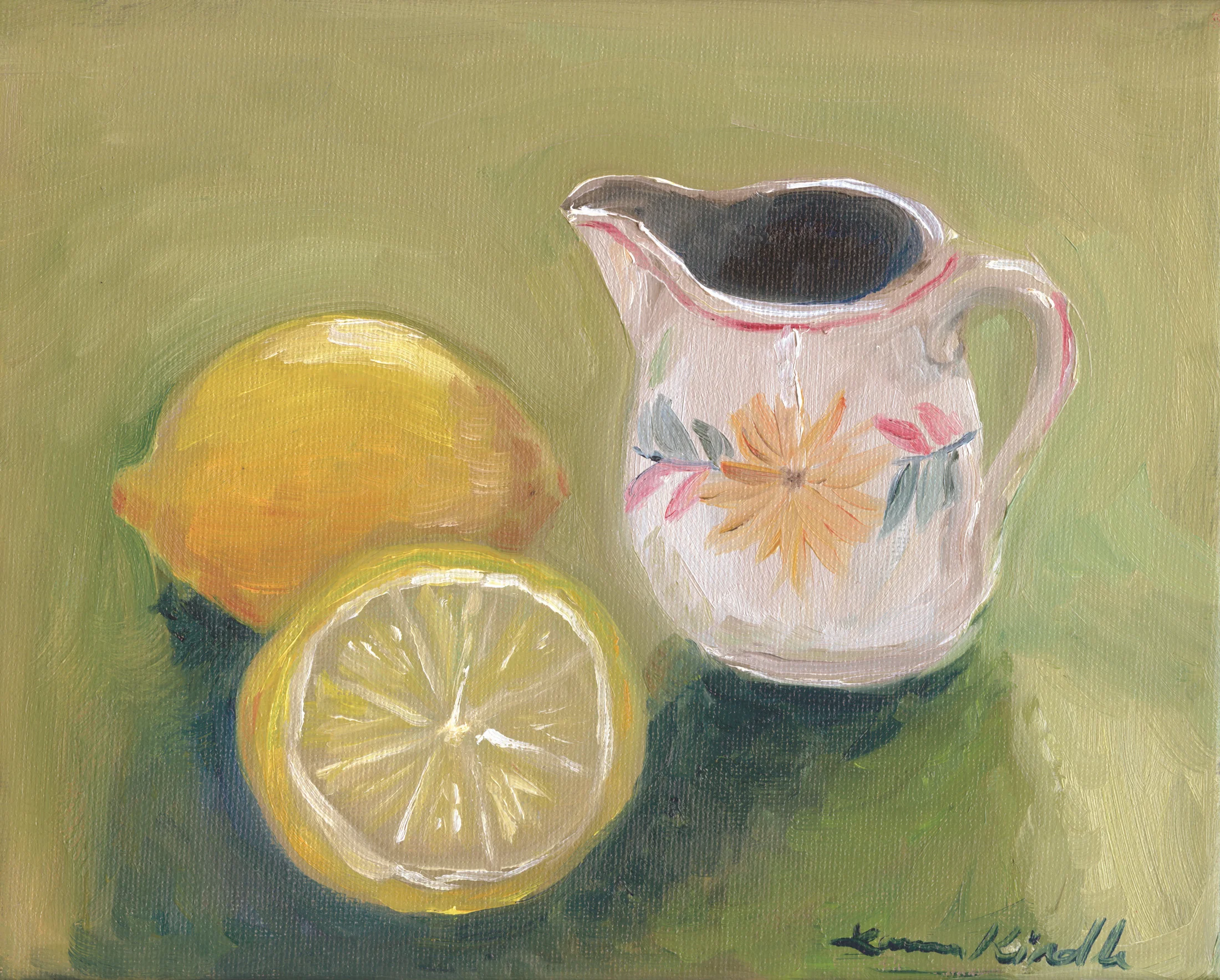"Grandmommy's Cream Pitcher," oil on canvas, 8x10'' 2013