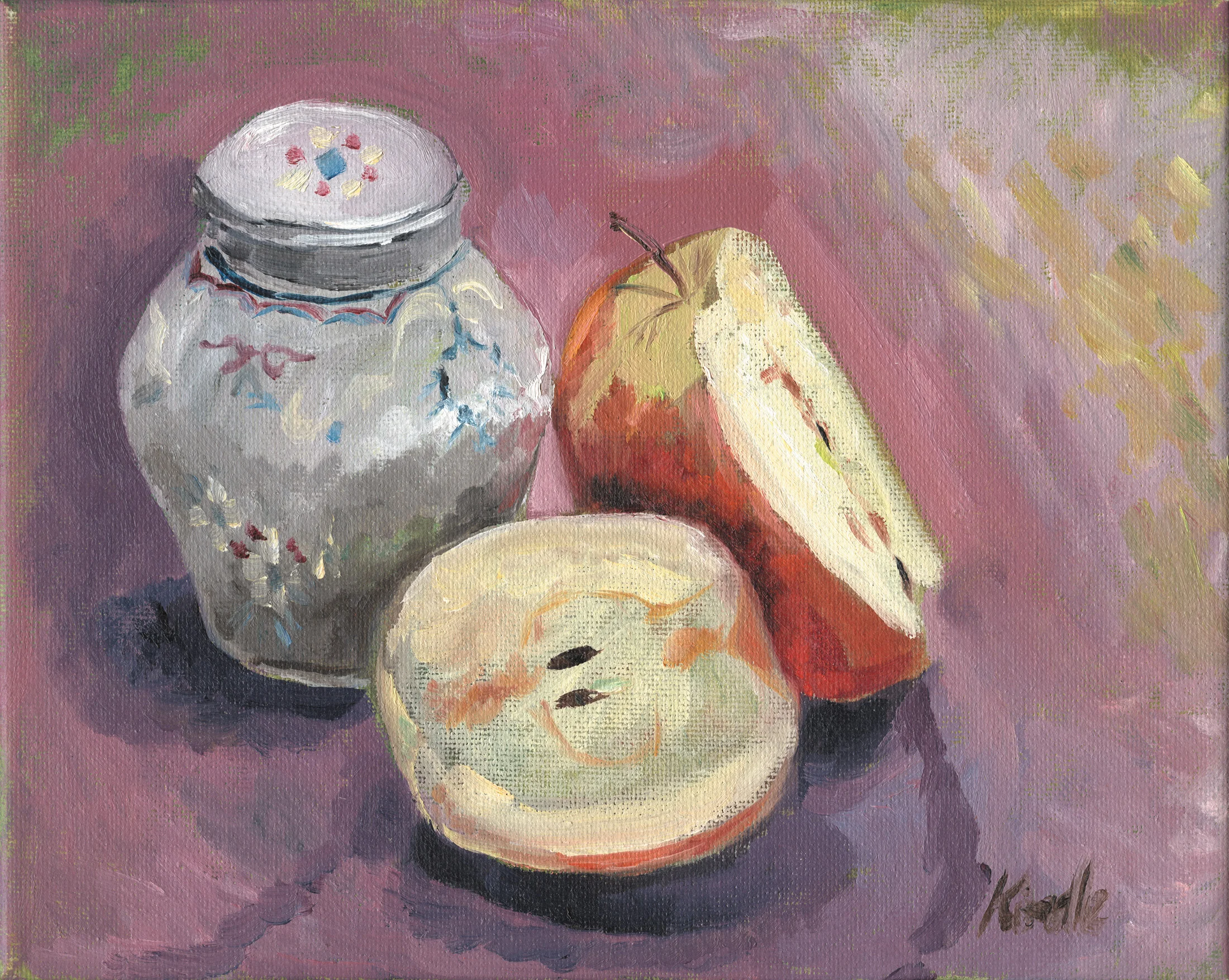 "Grandmommy's Mustard Pot" oil on canvas, 8x10'' 2013