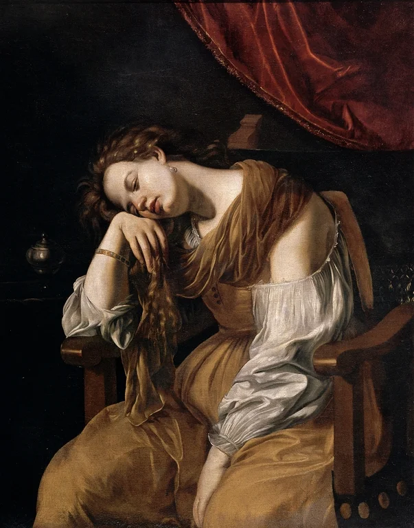 "Mary Magdalene as Melancholy" by Artemesia Gentileschi