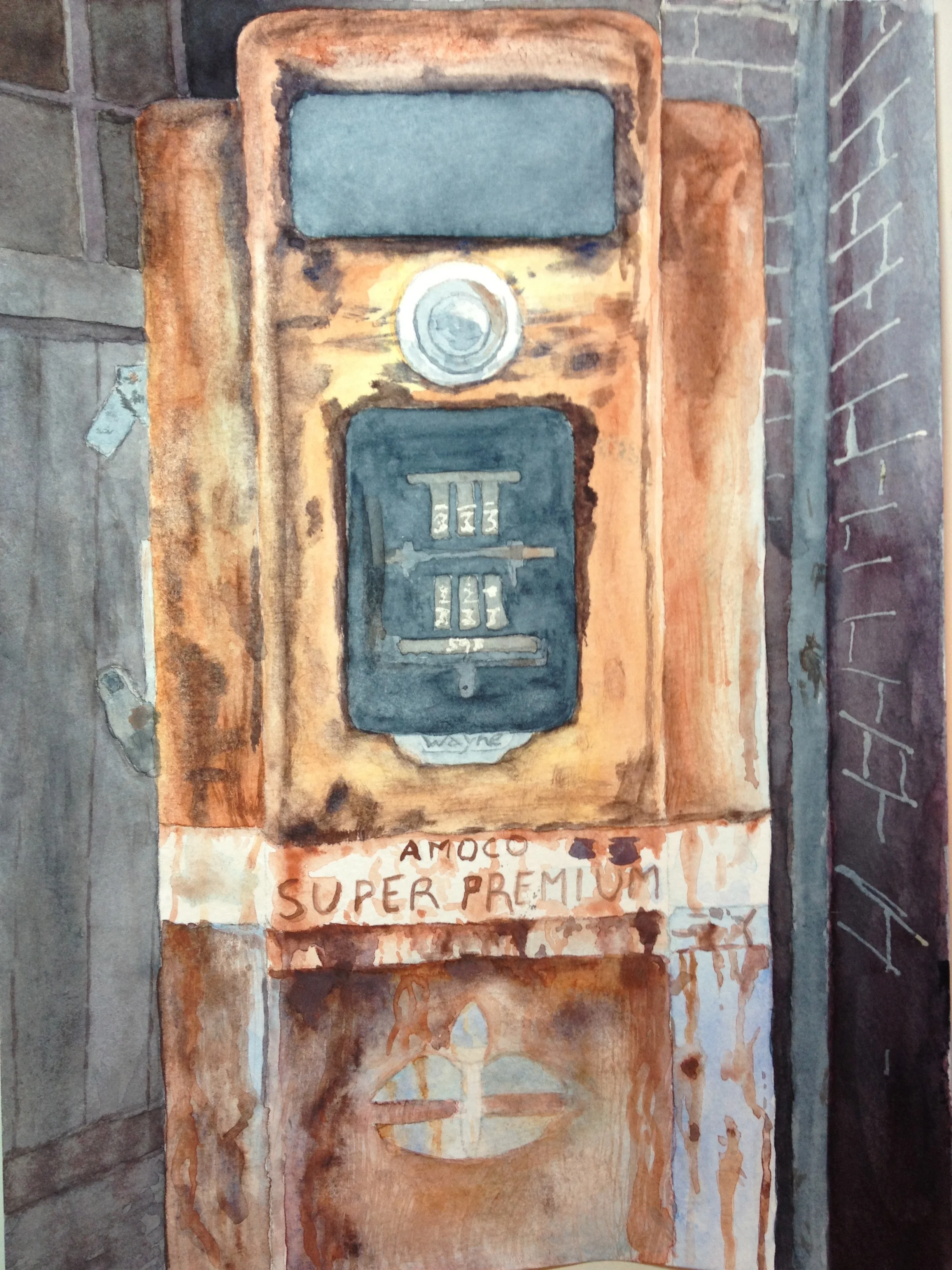 "Lucky Three on Sitgreaves" watercolor by Kate Brandes