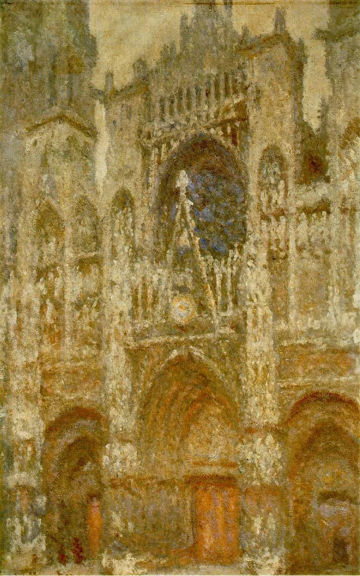 La cathédrale de Rouen, le portail, temps gris (Rouen Cathedral, the West Portal, Dull Weather) Musee d'Orsay, Paris, painted 1892