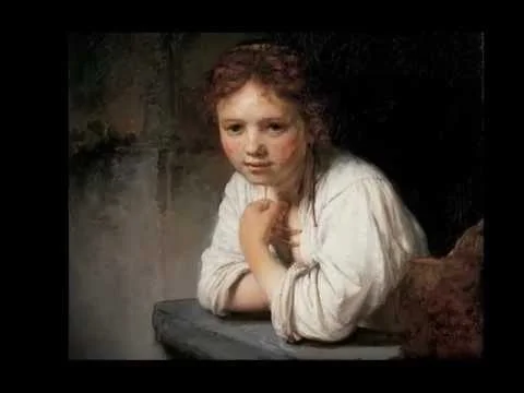 "A Girl at a Window" by Rembrandt