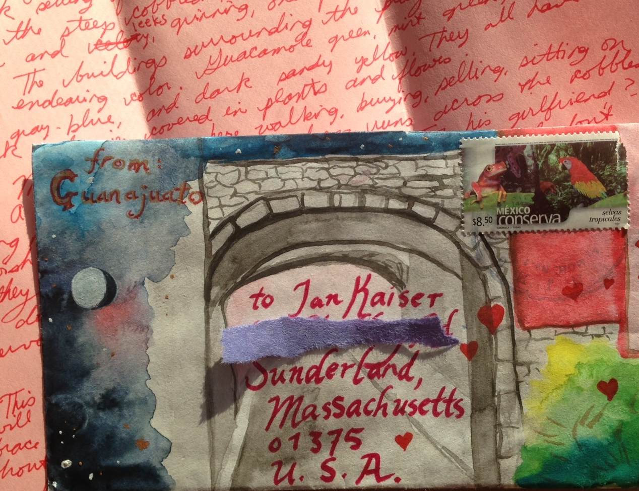 The letter I sent to Ian, my fiancé, from Guanajuato...