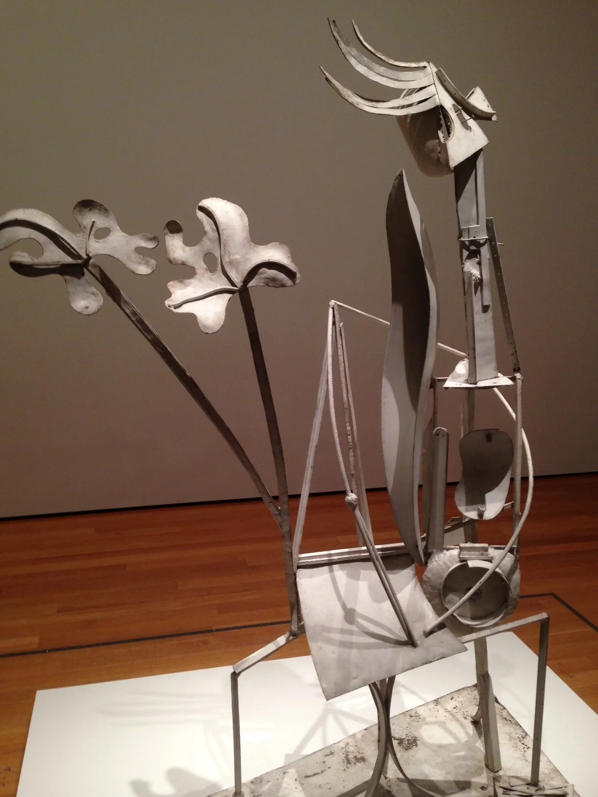 Woman in the Garden . Paris, 1929-30. Iron, sheet metal, springs, and metal colanders; all painted.