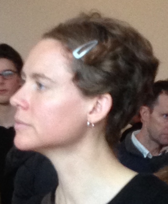 My beautiful friend looks at Picasso's art with intense concentration. She reminds me of an elegant classical sculpture.
