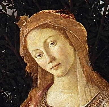 Me, Simona (The model for this figure may have been Simonetta Vespucci, Giuliano's mistress, and the wife of Marco Vespucci.)