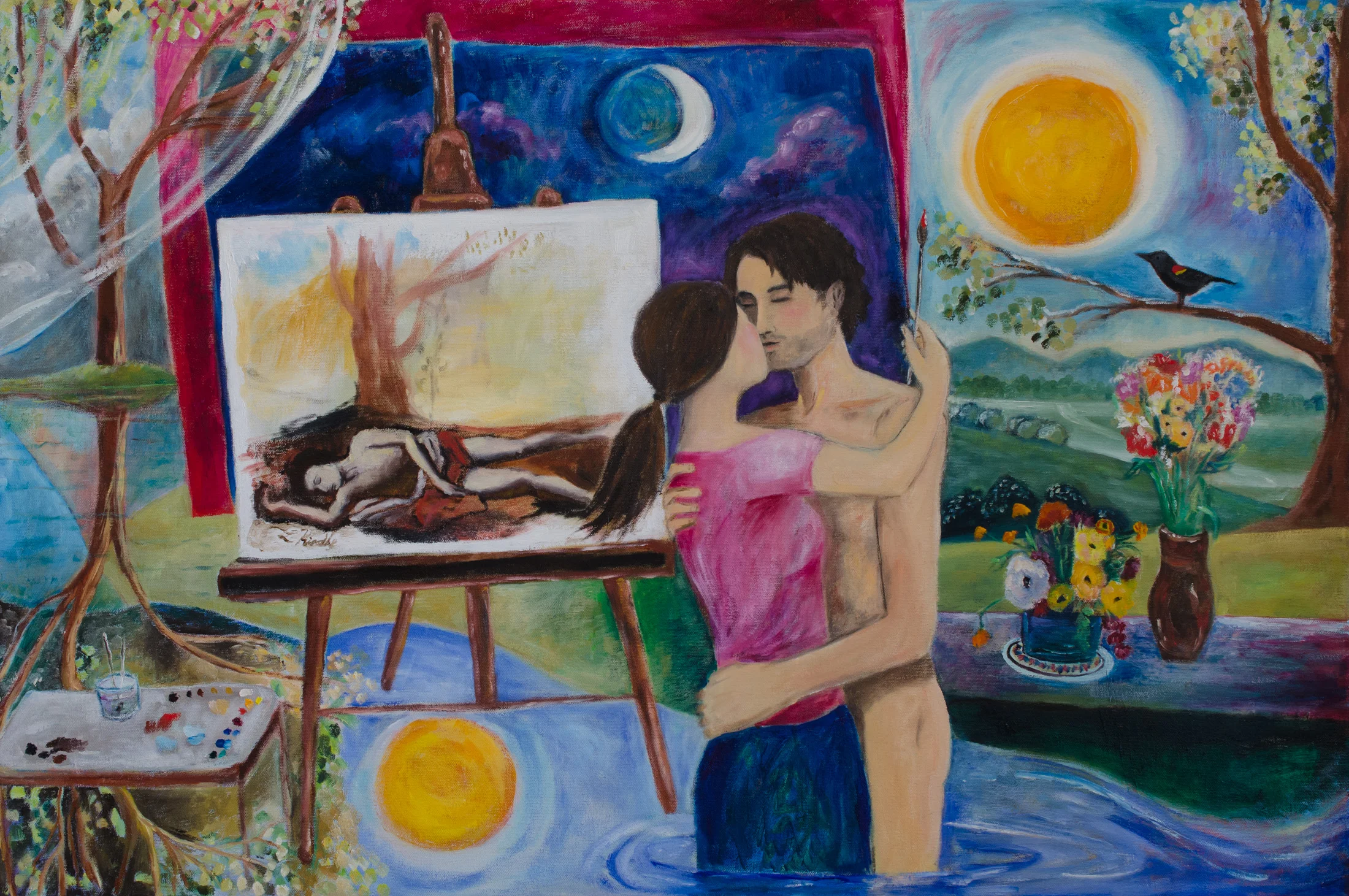 Lauren Kindle "The Model" oil on canvas, 24x36"