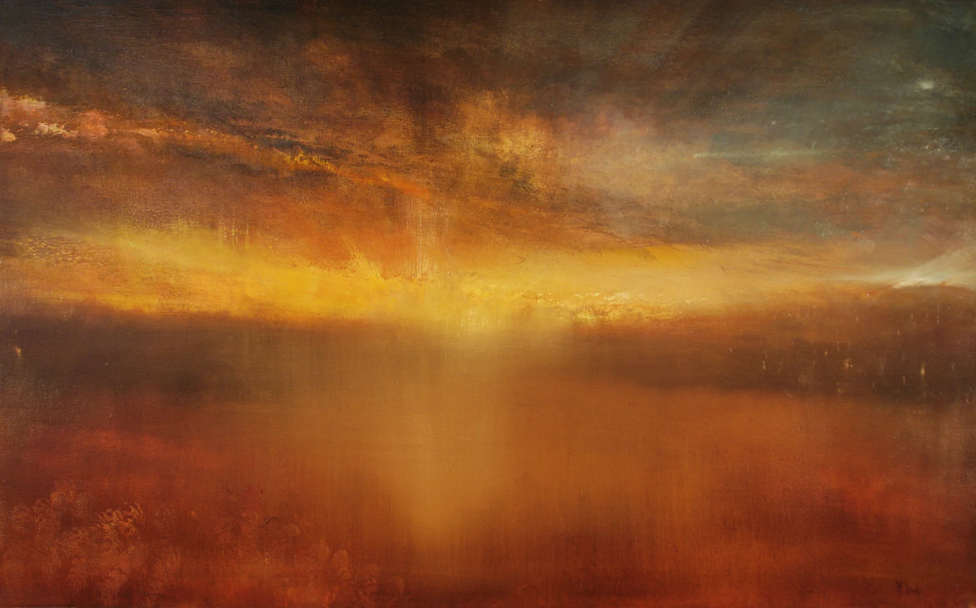 a sunset painting by Maurice Sapiro
