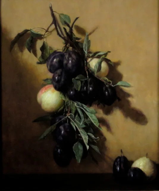 "Garland of Plums and Peaches" 12x14"