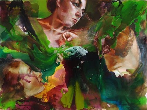 so as to lose you a little less . oil on panel.6 x 8ft. 2005