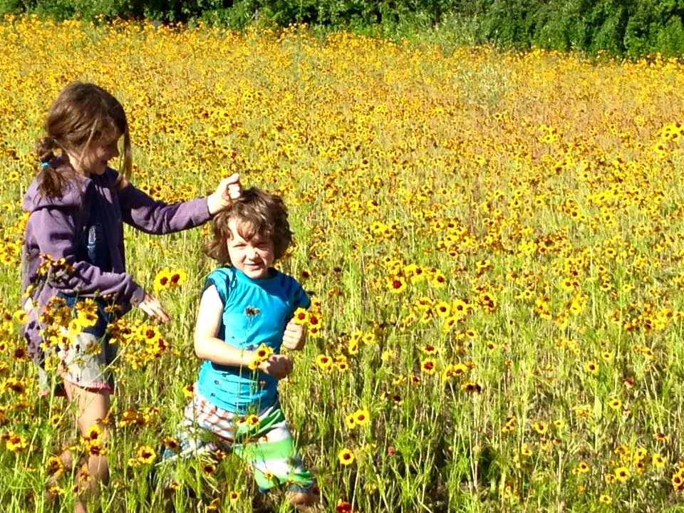My kids playing angelically while I paint. Just kidding, they were fighting a lot and being pretty annoying. But I still like the picture. 