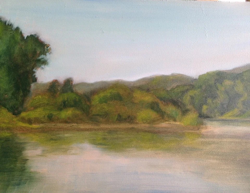 "The River at Frenchtown on Tuesday" 9x12"