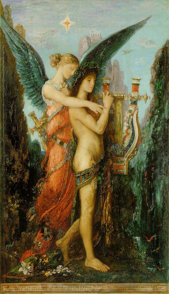 Gustave Moreau, Hesiod and the Muse (1891) - Musée d'Orsay, Paris