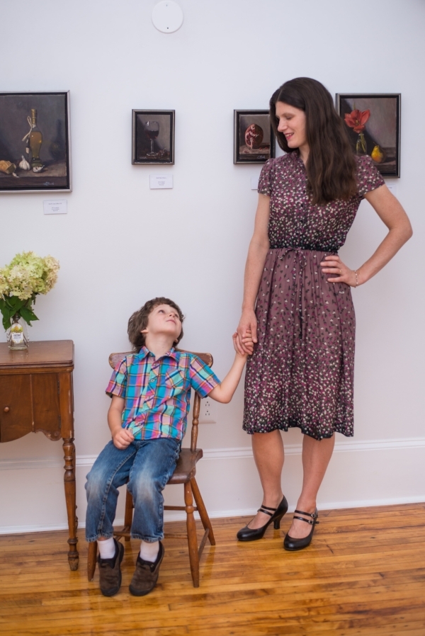 My son and I, in my new studio!