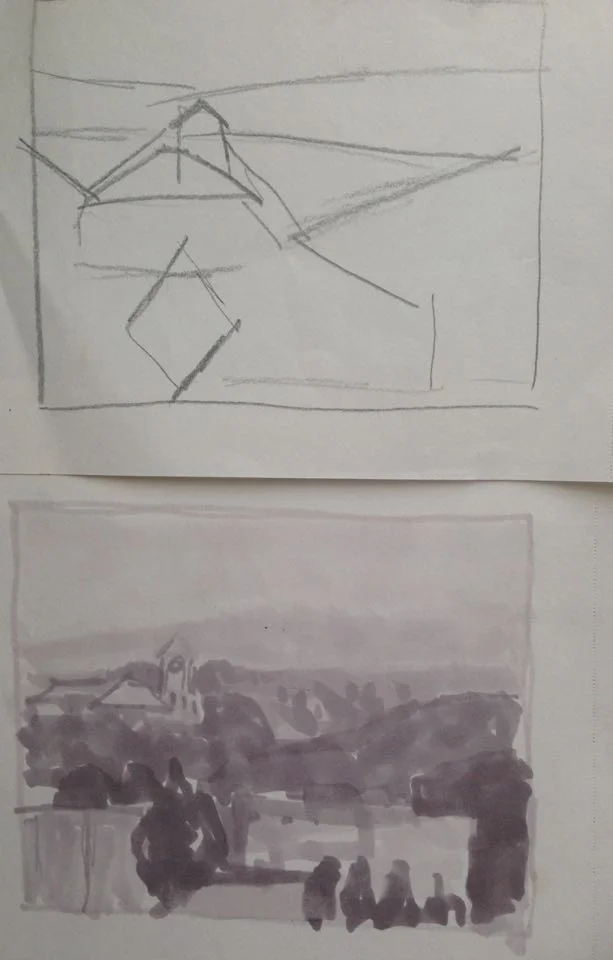 Preliminary sketches.