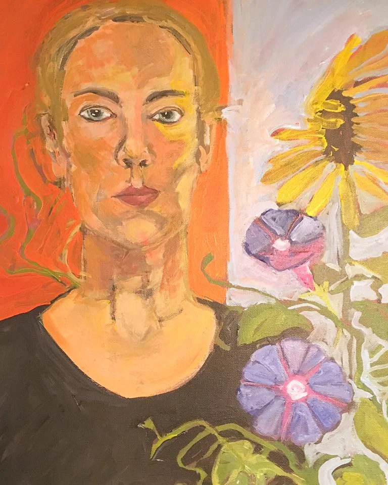 Self Portrait by Elizabeth Snelling, gouache