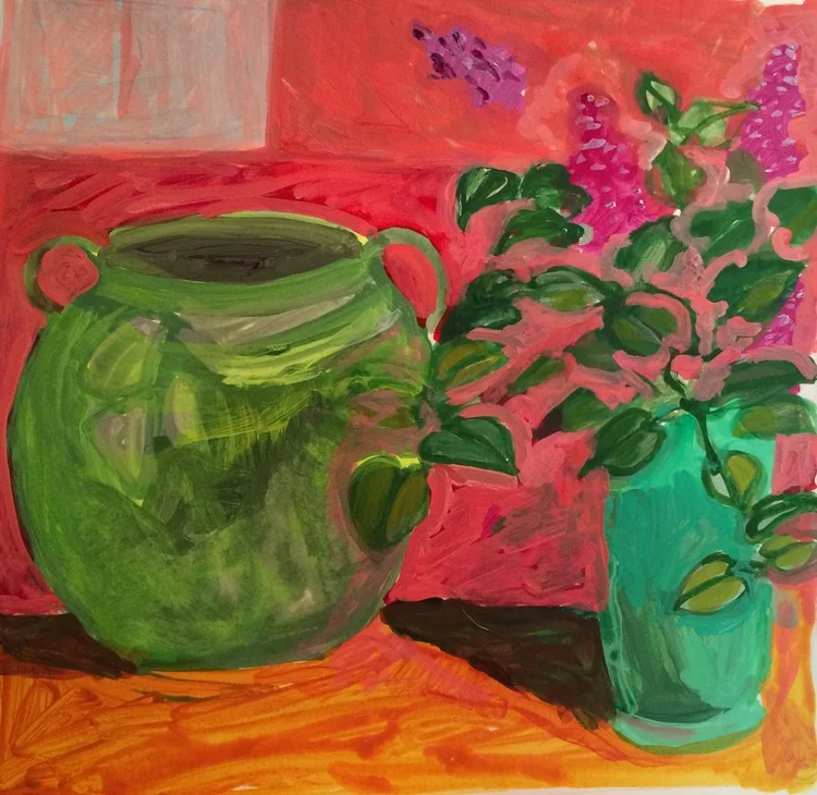 "Two Green Vases" by Elizabeth Snelling