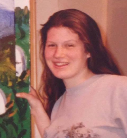 Here's a photo of me in high school. I'm proudly holding onto a piece of some scenery I painted for the school play, "Arsenic and Old Lace." (#dramaclub #theatergeek)
