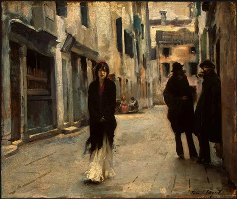 "Street in Venice" an oil painting by John Singer Sargent