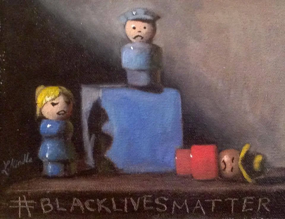 #blacklivesmatter3, oil on board, commissioned by Sally Huxley
