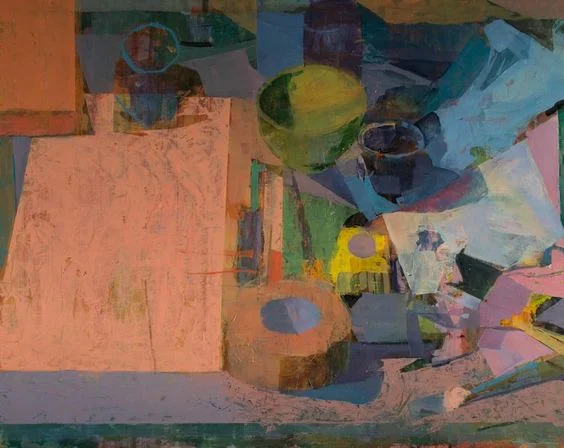 Studio Desk 16"x20" oil on wood 2016