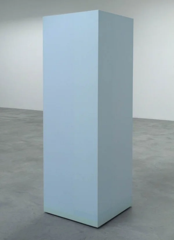 Anne Truitt's Landfall, 1970, in Matthew Marks Gallery, picture from dayoutlast blog. Anne Truitt describes beautifully in her Daybook how this sculpture came to her, shamefully too long to place here.