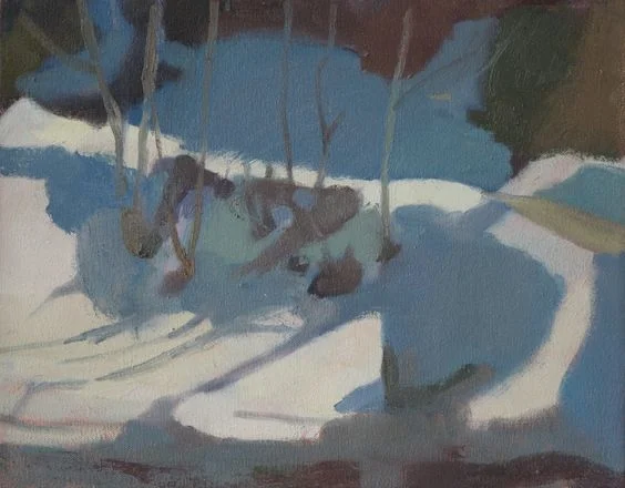 "Snow Bank" oil on canvas, 11x14" by Kristen Peyton (my roommate from Italy !)