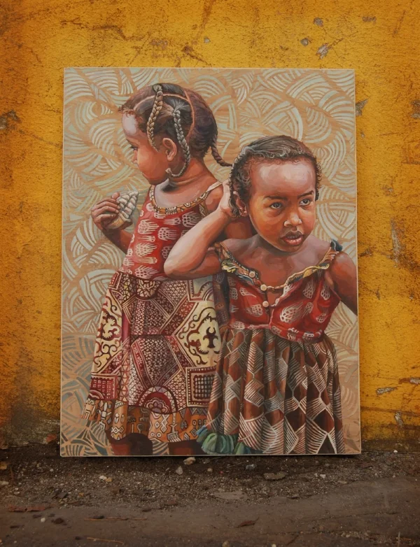 “Braided Ties”, 20”x30”, oil on panel