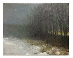 “A Winter’s Evening” 16”x20”oil on canvas