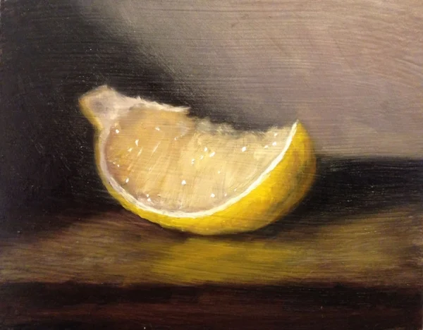 "Barbarous gold" 4x5" oil on board. for sale