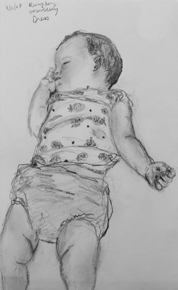 A sketch of my daughter Nell when she was nine months old! (2007)