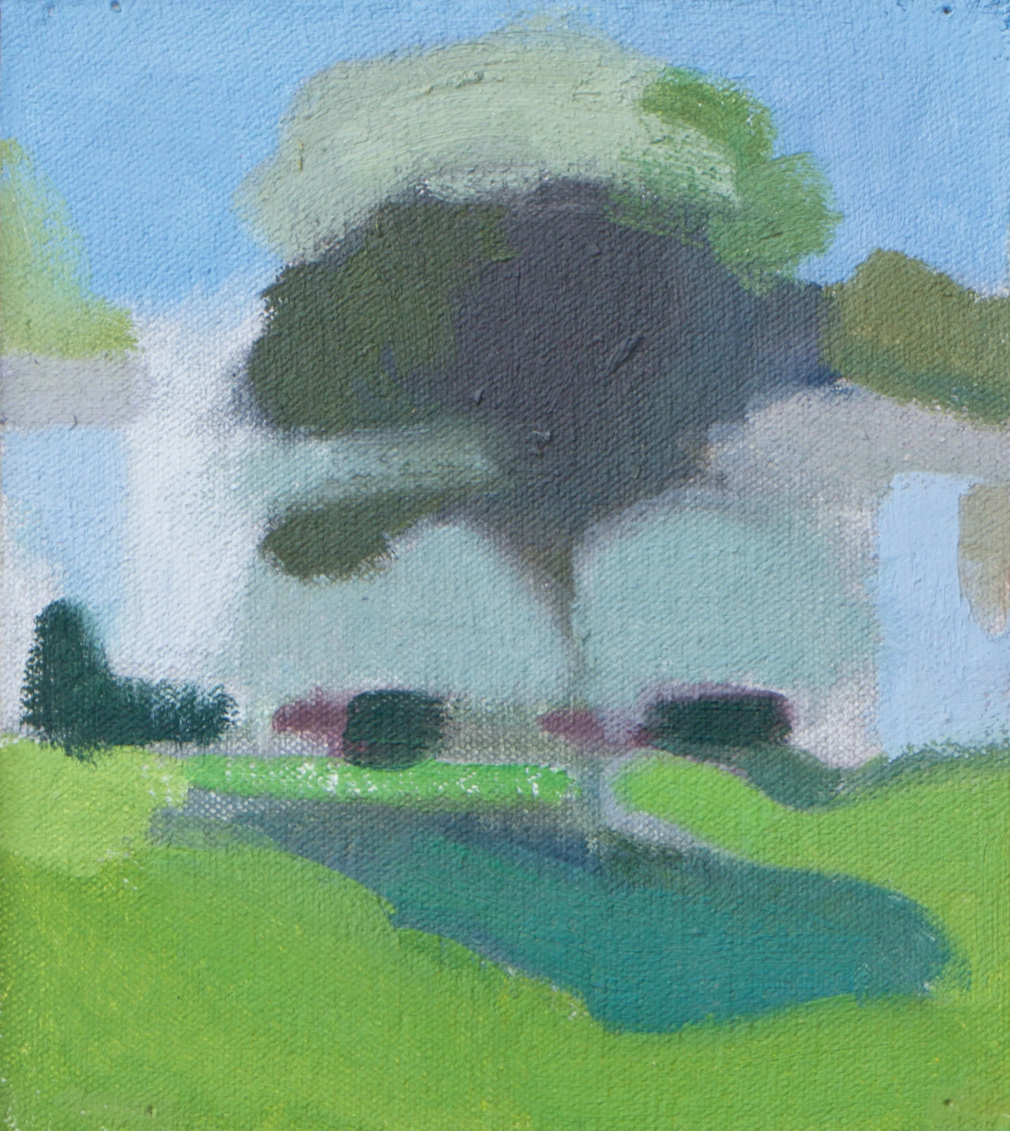 “Green Tree” oil on canvas, 2016, 6.25x5.5”