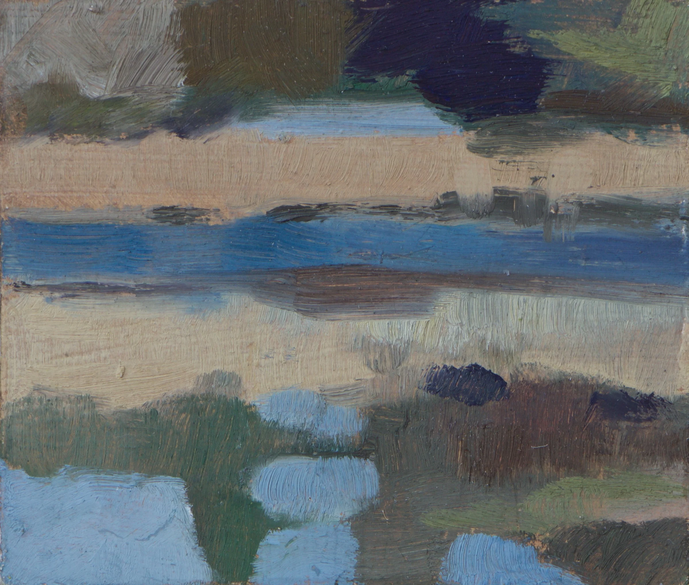 “Durham Point” oil on canvas, 2015, 4x4.75”