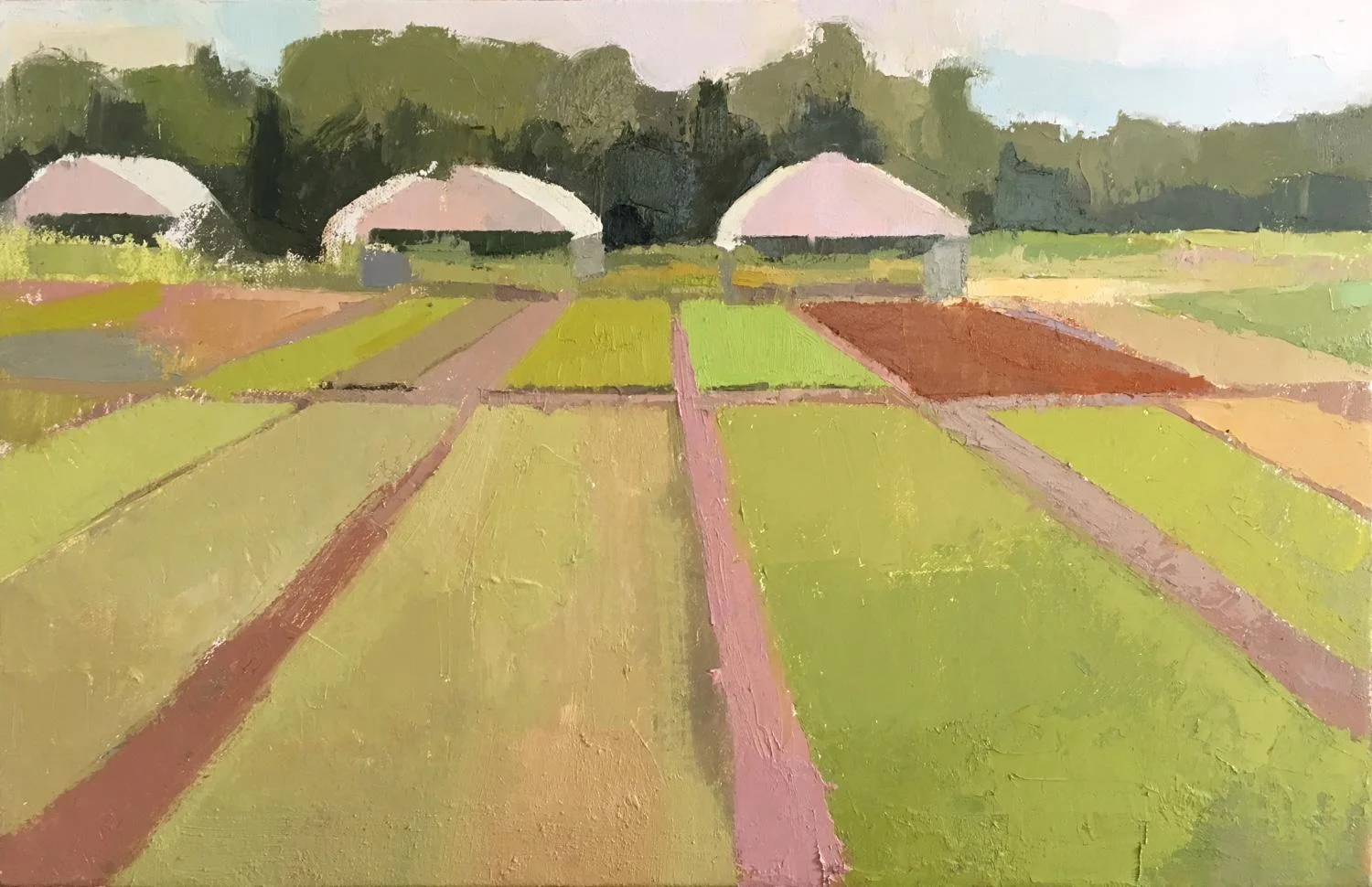 “Culpeper Farm” oil on canvas, 2018, 11.75x18.25”
