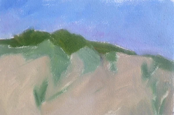 “Sand Dune” oil sketch on paper, 5x7”