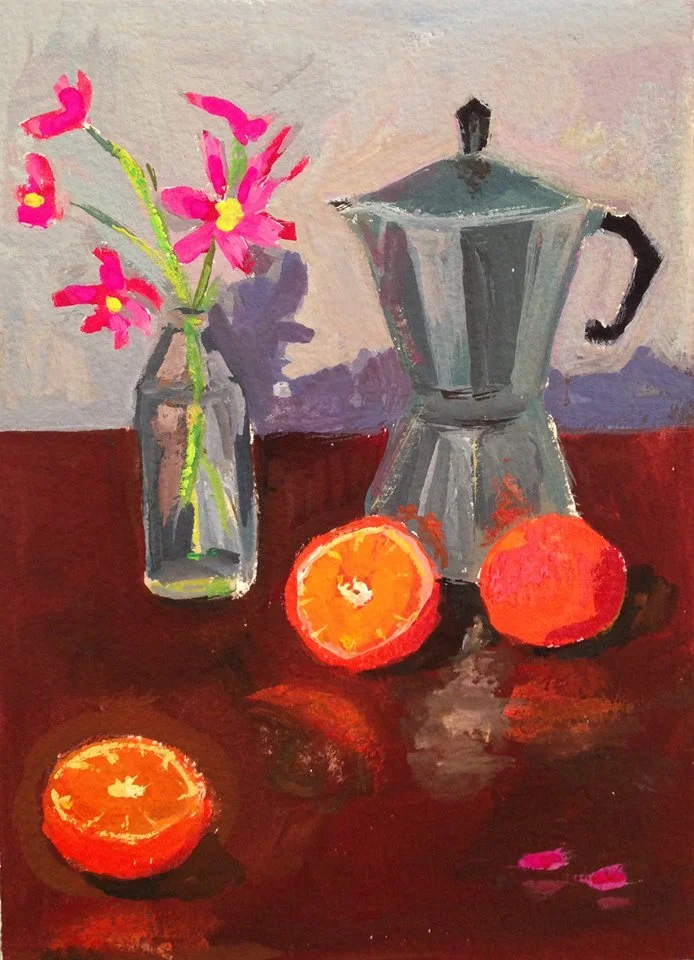 Macchinetta, flowers, and fruit