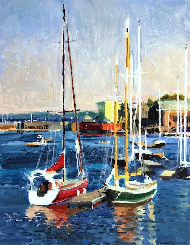 “Belfast Sailboats” 18x14 inches