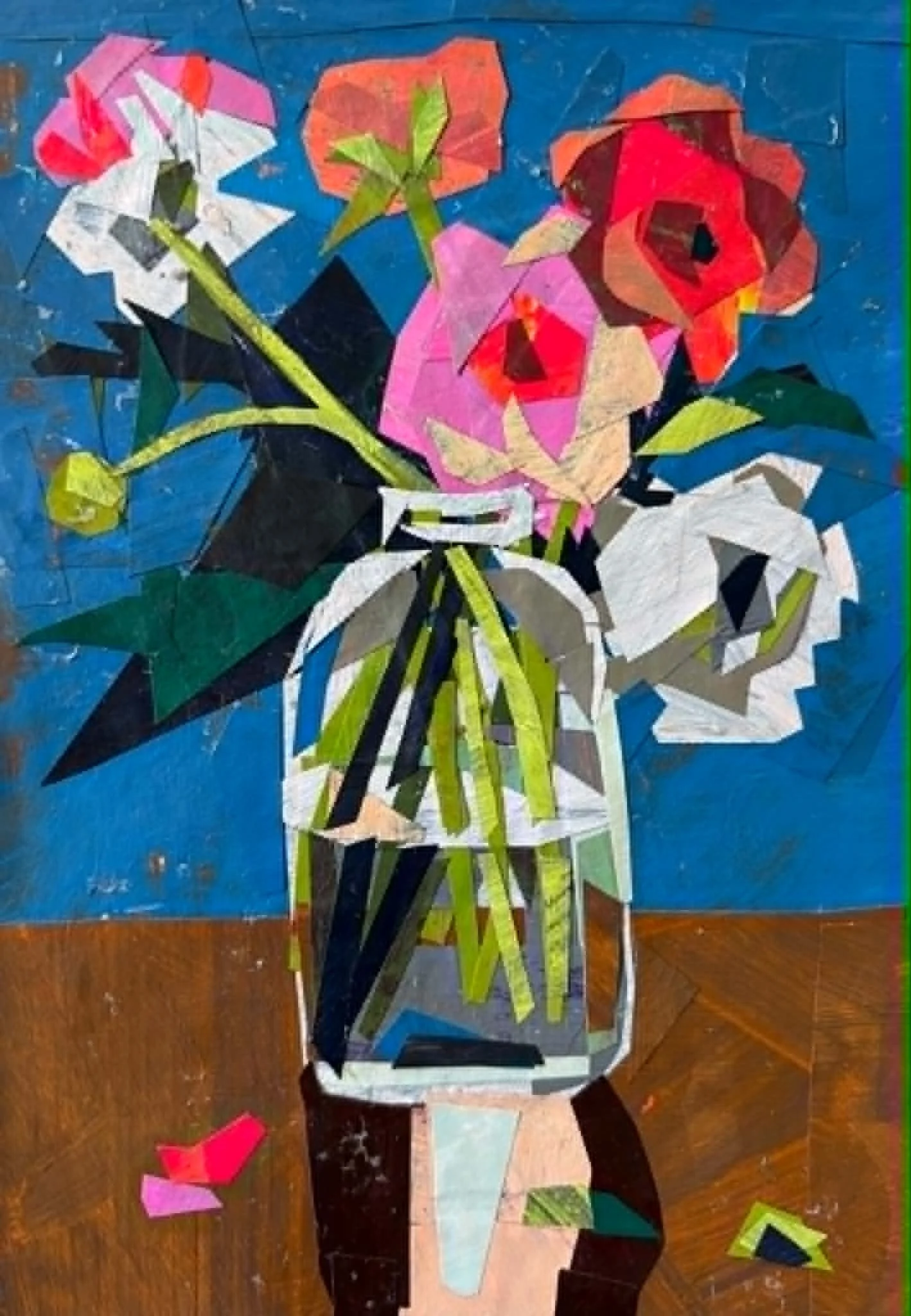 Peonies in a Glass Jar 1