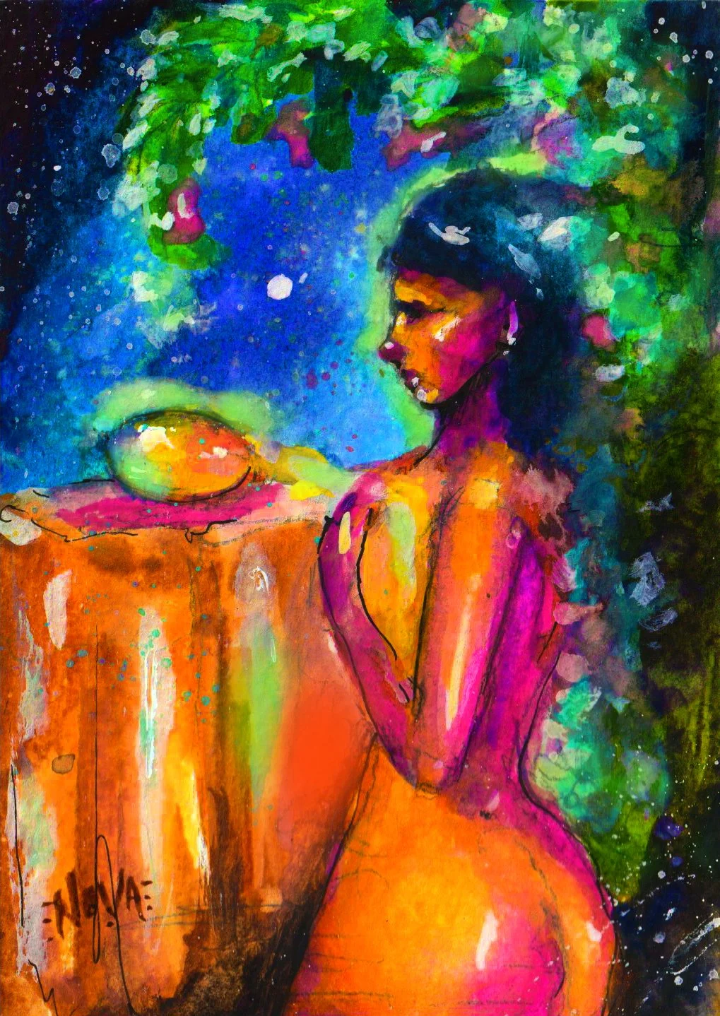 behind every great woman is a mango.jpg
