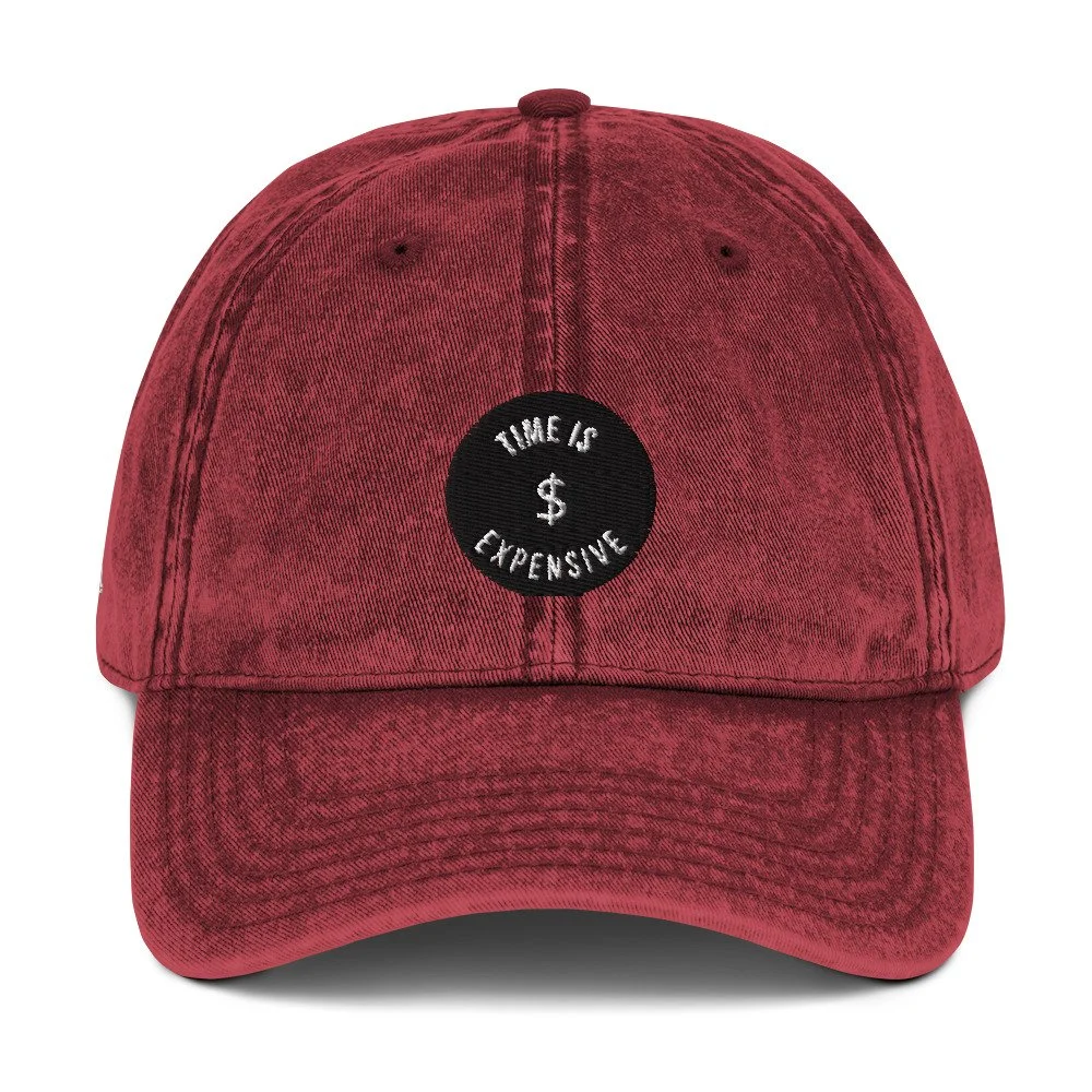 Vintage Washed Twill Cotton Baseball Cap – Adjustable Dad Hat In Wine Red, Unisex Casual Sun Hat