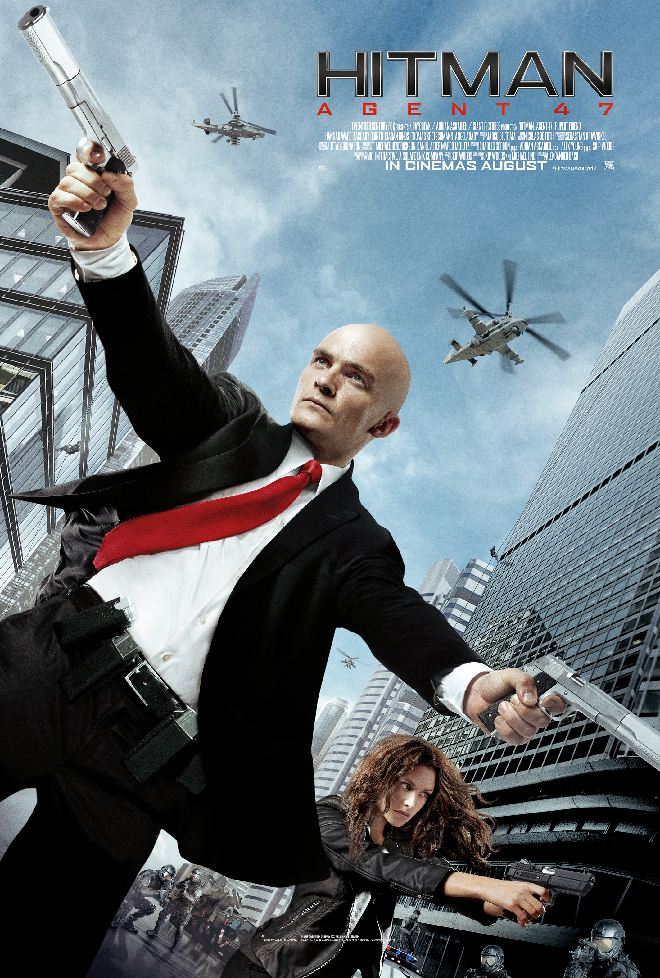   Above: &nbsp;Hitman: Agent 47 (2015) poster.&nbsp; Below: &nbsp;Hitman (2007) poster. 