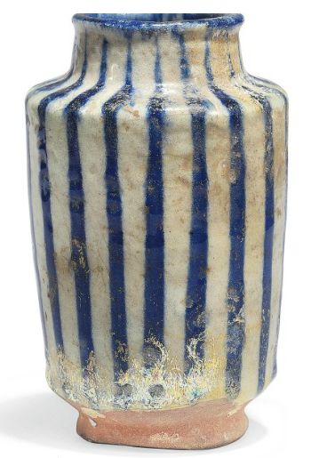 Kashan pottery Albarello Central Iran, 12th century.